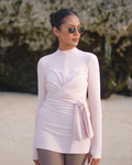 Wrap Swimdress in Ribbed Kauai